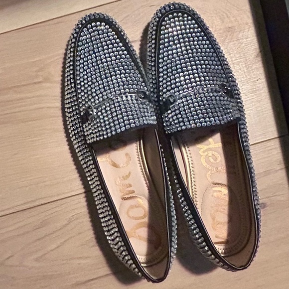 Edgy Black and Silver Rhinestone Loafers - Picture 11 of 11